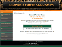 Tablet Screenshot of leopardfootballcamps.com